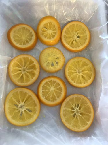 オレンジを乾かす